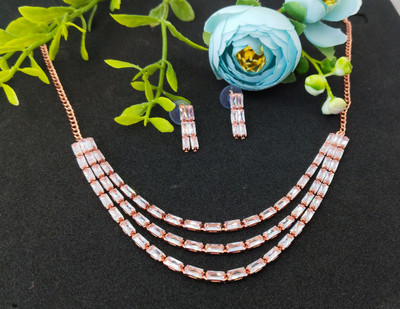 M S Badoniya Sales Alloy Gold-plated Rose Gold Jewellery Set(Pack of 1)