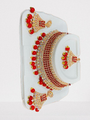 RD Brothers Alloy Red Jewellery Set(Pack of 4)