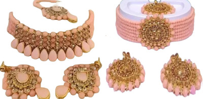 JMBW INTERNATIONAL Alloy Rose Gold, Beige, Gold Jewellery Set(Pack of 2)