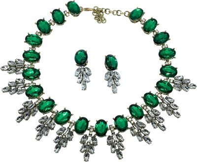 Gehney joy of jewels Alloy Silver Green Jewellery Set(Pack of 3)