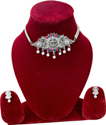 Ratnalok Alloy 800 Silver Multicolor Jewellery Set(Pack of 1)