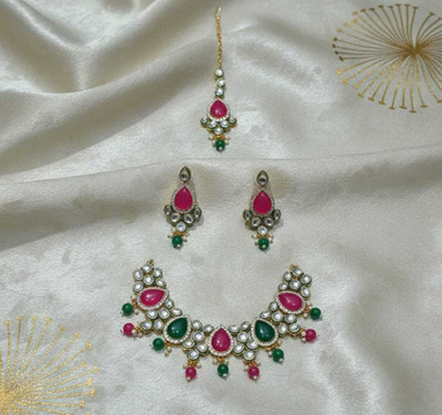 Methi Collections Alloy Gold-plated Multicolor Jewellery Set(Pack of 1)
