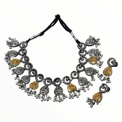 Meira Jewellery Alloy Gold-plated Silver Jewellery Set(Pack of 4)