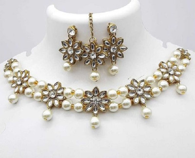 naitika arts Alloy Gold-plated Gold Jewellery Set(Pack of 1)