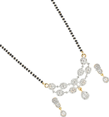 M Creation Alloy Gold-plated Silver Jewellery Set(Pack of 3)