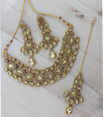 Chrishan Alloy Gold-plated Gold Jewellery Set(Pack of 1)