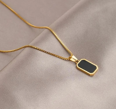 Vipunj Stainless Steel Gold-plated, Sterling Silver Black, Silver, Gold Jewellery Set(Pack of 2)