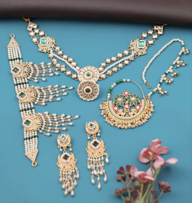 VISITART JEWELLERY Alloy Gold-plated Multicolor Jewellery Set(Pack of 5)