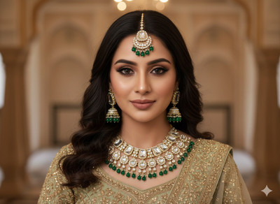 9nJewellers Alloy Green Jewellery Set(Pack of 1)