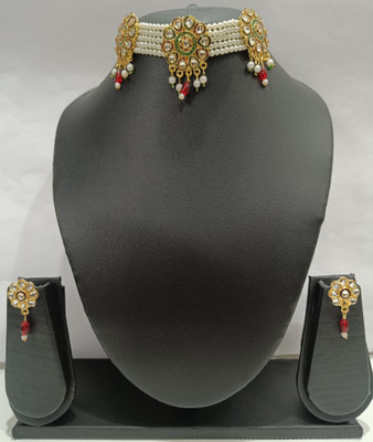 Laksha Creation Brass Gold-plated Multicolor Jewellery Set(Pack of 1)