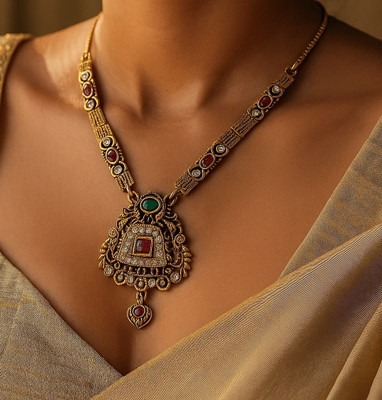 JRISSY Brass Gold-plated Gold Jewellery Set(Pack of 1)