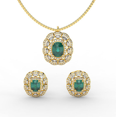 Silky Silver Sterling Silver Gold-plated Gold Jewellery Set(Pack of 1)