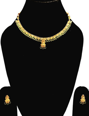 Elite trade Brass Green, Gold Jewellery Set(Pack of 1)