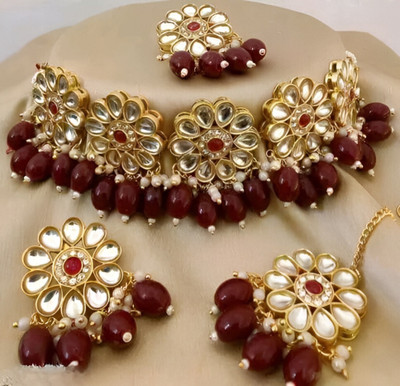 ARADHEMA Alloy Gold-plated Multicolor Jewellery Set(Pack of 3)
