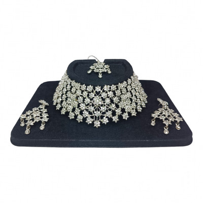 IBM COLLECTIONS Metal Gold-plated Silver Jewellery Set(Pack of 1)