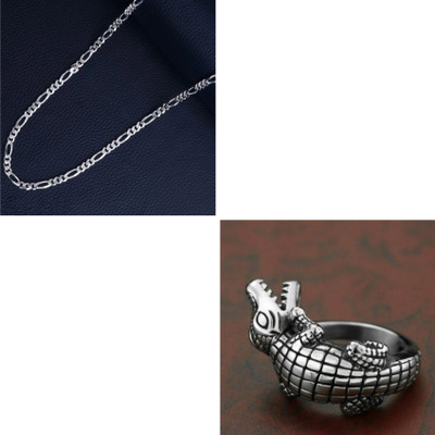 MAATRCHAAYA Stainless Steel Sterling Silver Silver Jewellery Set(Pack of 2)