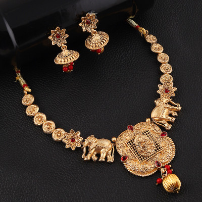 MANSIYAORANGE Copper Gold-plated Multicolor Jewellery Set(Pack of 3)