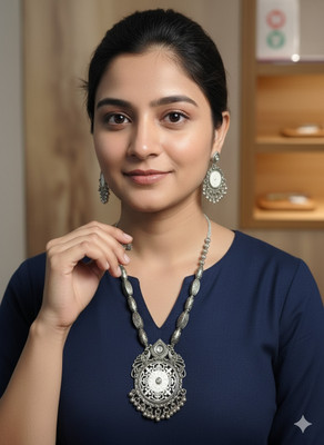 IMH Store Plastic Silver Jewellery Set(Pack of 1)