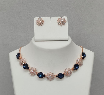 KHWAIHISH Alloy Gold-plated Blue Jewellery Set(Pack of 1)