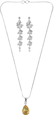 SRK Fashions Alloy Yellow, Silver Jewellery Set(Pack of 1)