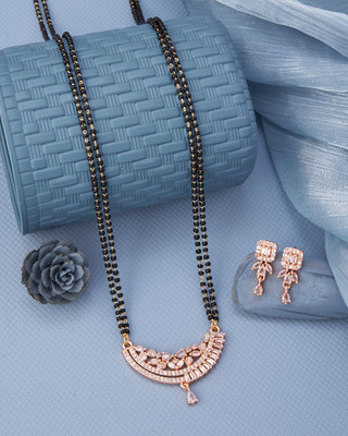 Springal Alloy Gold-plated Gold, Black Jewellery Set(Pack of 1)