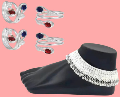 AamNa Enterprises Alloy Silver Jewellery Set(Pack of 1)
