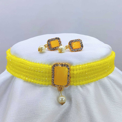 AMHRIK IMITATION Alloy Gold-plated Yellow Jewellery Set(Pack of 1)