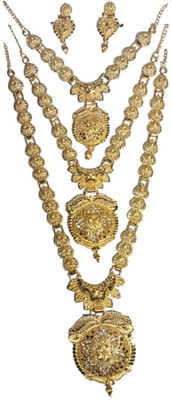 brothers enterprise Metal Gold-plated Gold Jewellery Set(Pack of 1)
