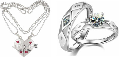 ruby collection Alloy Silver, Silver Jewellery Set(Pack of 2)