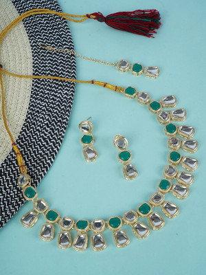 Divisha Alloy Gold-plated Multicolor Jewellery Set(Pack of 3)