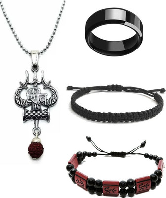 KINGSTYLEIMPEX Stainless Steel Silver Multicolor Jewellery Set(Pack of 4)