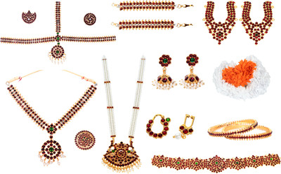 Elite trade Brass Red, White Jewellery Set(Pack of 1)