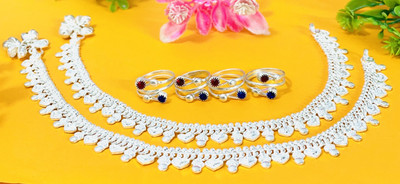 SONU SELECT Alloy Silver Silver Jewellery Set(Pack of 6)