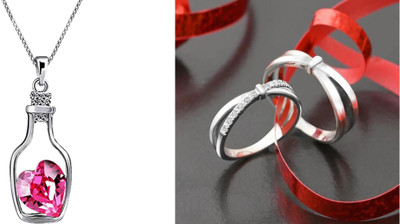 ruby collection Alloy Pink, Silver Jewellery Set(Pack of 2)