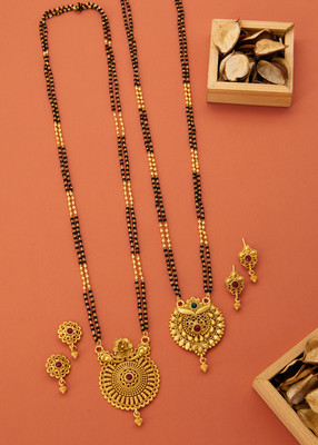 mn enterprise Alloy Gold-plated Gold Jewellery Set(Pack of 6)