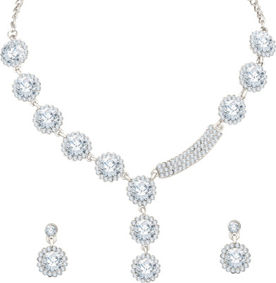 Atasi International Alloy Rhodium Silver Jewellery Set(Pack of 1)