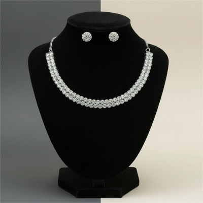 NAZURA Alloy Silver Silver Jewellery Set(Pack of 1)