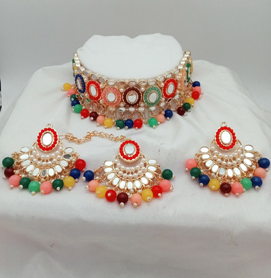 RUNICHA PRODUCT Alloy Gold-plated Multicolor Jewellery Set(Pack of 1)