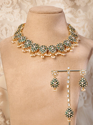 RUBANS Brass Gold-plated Multicolor Jewellery Set(Pack of 4)