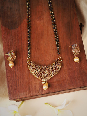 Anika's Creation Brass Gold-plated Gold Jewellery Set(Pack of 3)