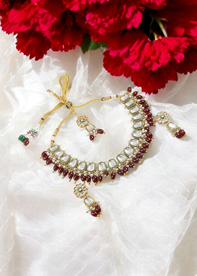joy of jewels Alloy Red Jewellery Set(Pack of 1)