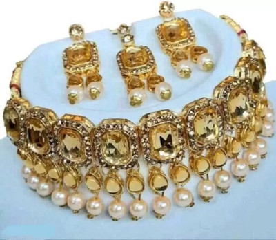 jatin imitation Metal Gold-plated Gold Jewellery Set(Pack of 4)