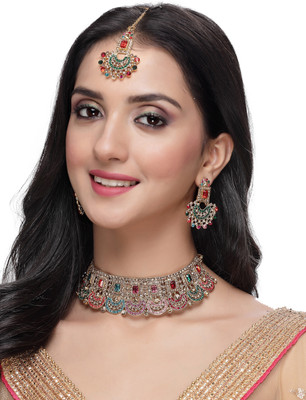 Sukkhi Alloy Gold-plated Multicolor Jewellery Set(Pack of 1)