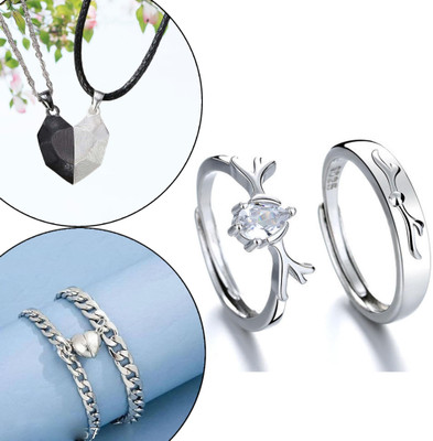 kazare Alloy Rhodium Silver, Black, White Jewellery Set(Pack of 4)