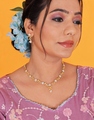 JOSANAIMITATION Alloy Gold-plated Gold Jewellery Set(Pack of 1)