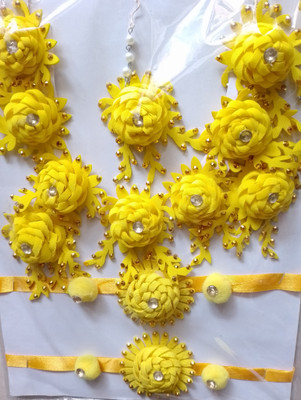 prime shopy Fabric Yellow Jewellery Set(Pack of 1)