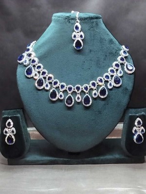 MegaSaver Alloy Blue Jewellery Set(Pack of 1)