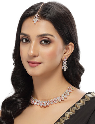 Sukkhi Alloy Copper Rose Gold Jewellery Set(Pack of 1)