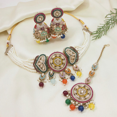 Atulya Alloy Gold-plated Multicolor Jewellery Set(Pack of 4)