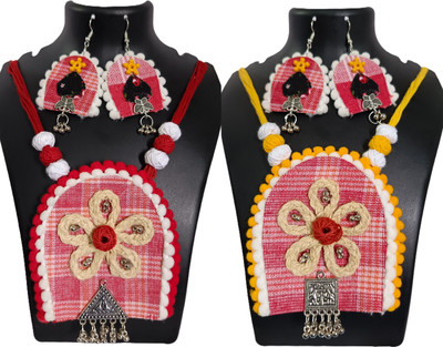 Loknath Handcraft Jute Multicolor Jewellery Set(Pack of 2)